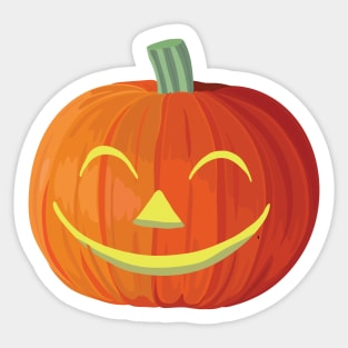 Spooky Smiling Halloween Pumpkin Sticker